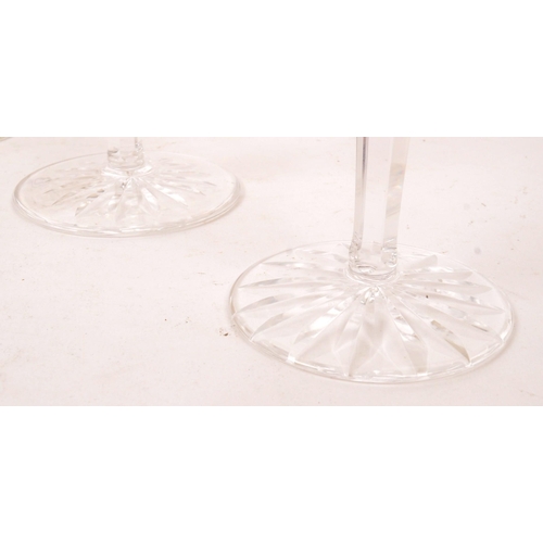 55 - Waterford Crystal - 20th Century - A set of six Waterford crystal glasses with a balloon shaped bowl... 