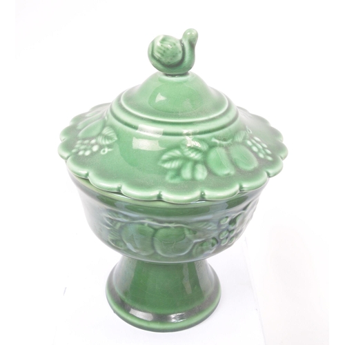 6 - Royal Worcester - Crown Ware - A collection of vintage 20th century green ceramic table / kitchen wa... 