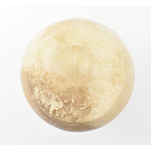 100 - A Egyptian late 19th century alabaster vase. The vase having a baluster shaped body with flat everte... 