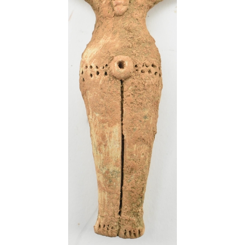 101 - A Syro-Hittite terracotta goddess figurine, believed 1st millennium BC, possibly depicting the godde... 