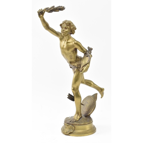 102 - Adrian Etienne Gaudez (French, 1845-1902) - Vainqueur - A  believed late 19th century cast bronze sc... 