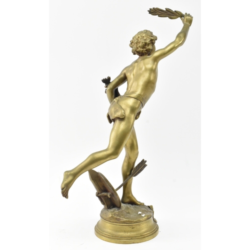 102 - Adrian Etienne Gaudez (French, 1845-1902) - Vainqueur - A  believed late 19th century cast bronze sc... 