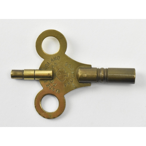 118 - Japy Freres, Paris - a French Gothic Revival 19th century brass mantel clock. The mantle clock havin... 