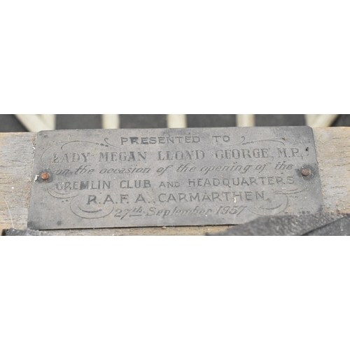 62 - A mid 20th century 1957 Welsh presentation model coracle boat, presented to Megan Lloyd George M.P..... 