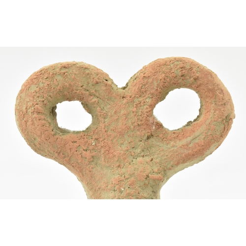 70 - A Mesopotamia believed late Uruk period circa 3rd millennia BC terracotta eye idol. The idol figure ... 