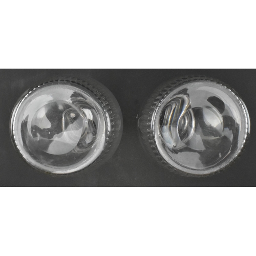 72 - A pair of George III early 19th century circa 1820 cut glass decanters. Each decanter decorated with... 