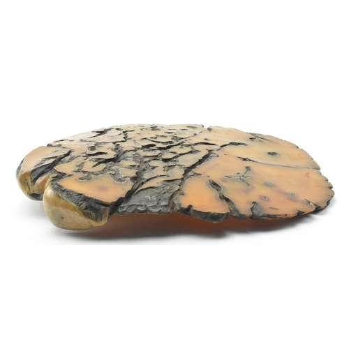 77 - A late 19th / early 20th century believed lacquered elephant's foot / sole. Measures approx. 6cm x 4... 