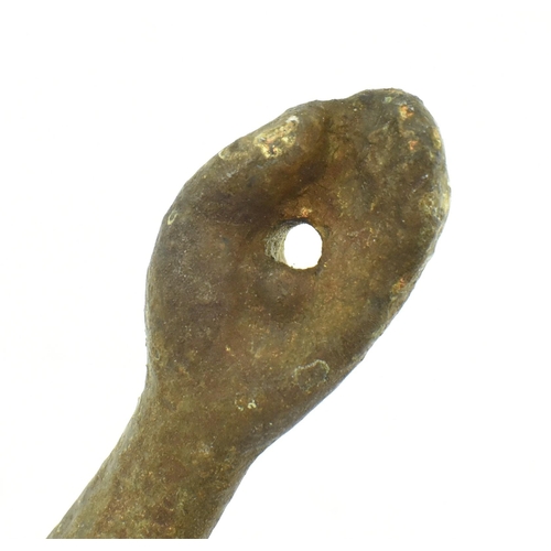 81 - A continental Slovenian late 19th century circa 1880s full bronze cast Corpus Christi crucifix. The ... 