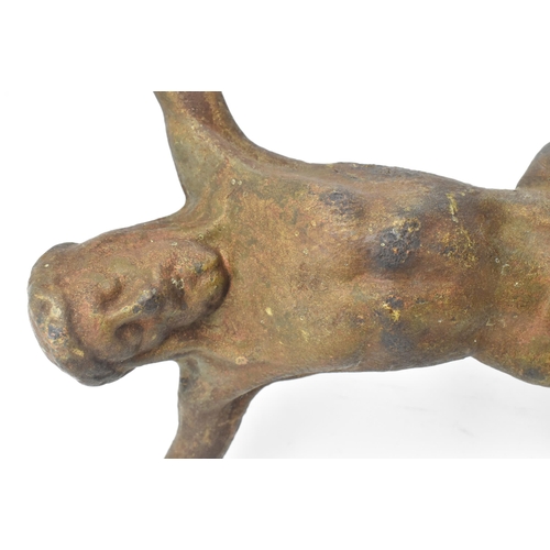 81 - A continental Slovenian late 19th century circa 1880s full bronze cast Corpus Christi crucifix. The ... 