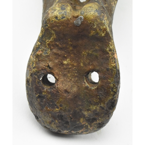 81 - A continental Slovenian late 19th century circa 1880s full bronze cast Corpus Christi crucifix. The ... 