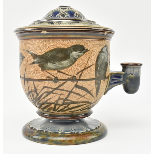 82 - Florence Barlow for Doulton Lambeth - An early 20th century circa 1900 stoneware Isobath pate-sur-pa... 