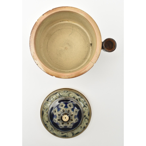 82 - Florence Barlow for Doulton Lambeth - An early 20th century circa 1900 stoneware Isobath pate-sur-pa... 