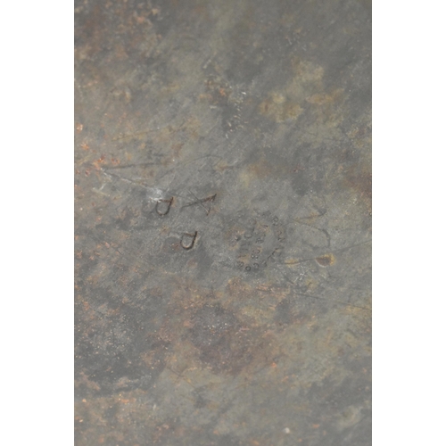 84 - A Victorian 19th century black Japanned tole painte toleware tea canister with lid  by Barnable & Co... 