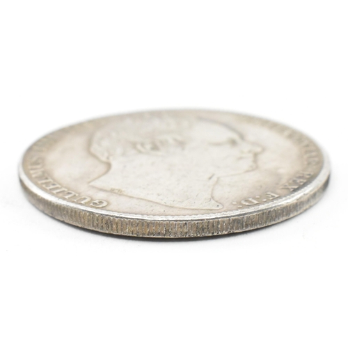95 - WITHDRAWN - A 1836 William IV silver crown coin. The coin obverse with Bare William IV facing right.... 