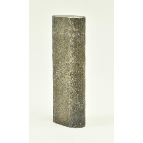 96 - Cartier - a 20th century Cartier silver plated cigarette lighter having brushed texture to surface. ... 