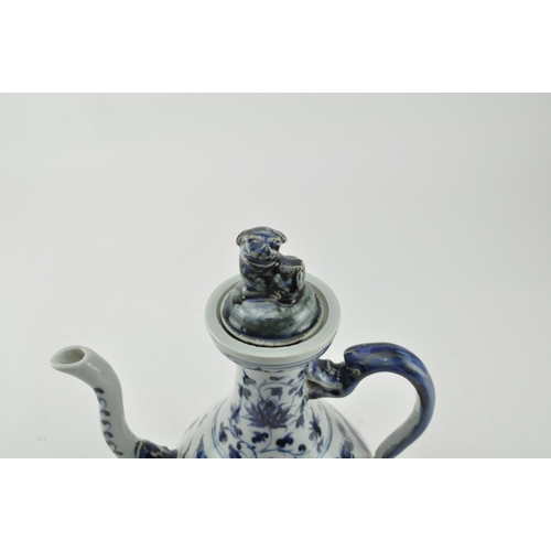 68 - A blue and white lidded 