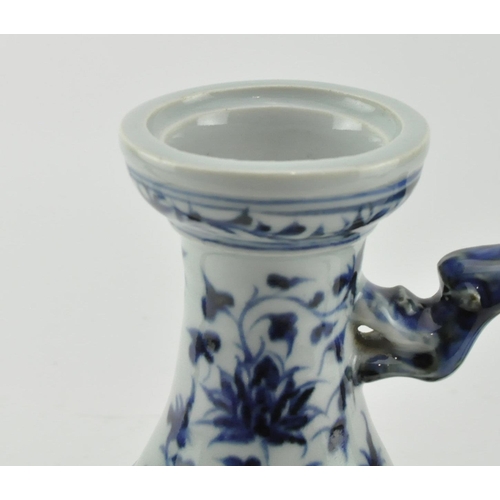 68 - A blue and white lidded 