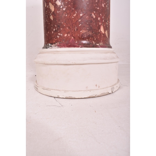 298 - An early 20th century continental inspired Scagliola plaster pedestal column support. The stand havi... 