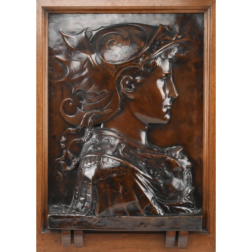 306 - After Edmond Louis Charles Tassel (1849-1899) - A French electro-typed copper in relief wall hanging... 