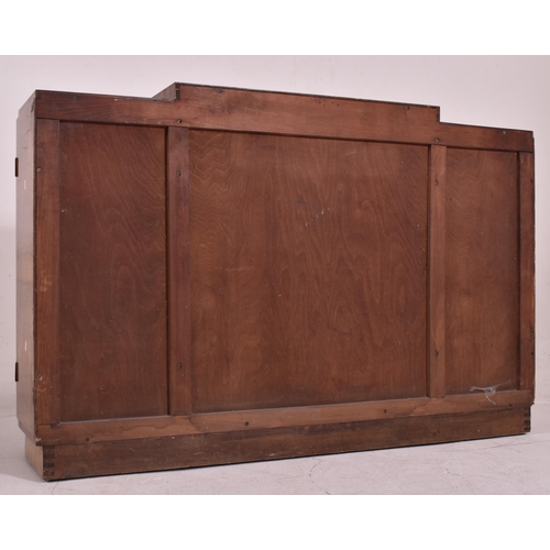 313 - An Art Deco early 20th century circa 1930s figured walnut veneered bow front credenza sideboard. The... 