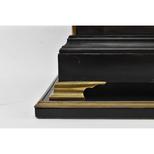 350 - William Evill & Co. - Bath - A George III 18th century ebonised wood & brass mounted eight day twin ... 