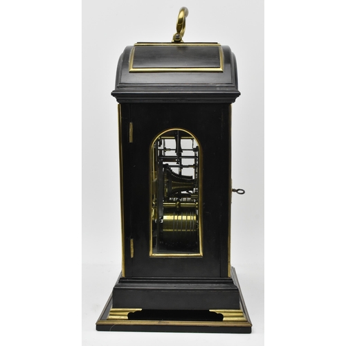 350 - William Evill & Co. - Bath - A George III 18th century ebonised wood & brass mounted eight day twin ... 