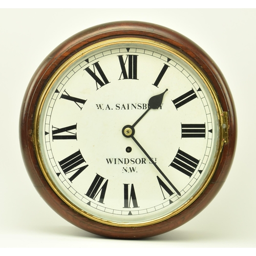 355 - W. A. Sainsbury, Windsor Street N. W. - A Victorian 19th century mahogany cased 12 inch face fusee m... 