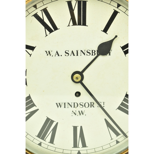 355 - W. A. Sainsbury, Windsor Street N. W. - A Victorian 19th century mahogany cased 12 inch face fusee m... 