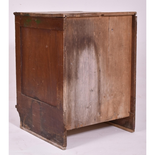 360 - An Edwardian early 20th century hardwood & brass handled eight drawers bankers' chest / filing cabin... 