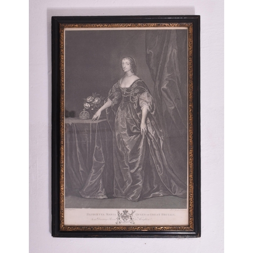 363 - After Anthony Van Dyck - an early 19th century steel engraving of Henrietta Maria Queen of Great Bri... 