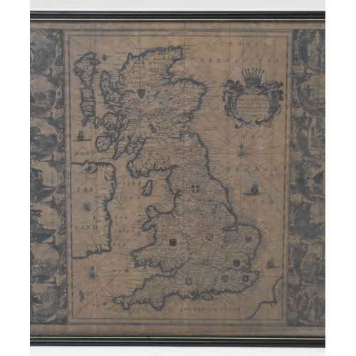 387 - British Isles- Blaeu (Johannes) Britannia prout divisa suit temporibis Anglo-Saxonum praesertim dura... 