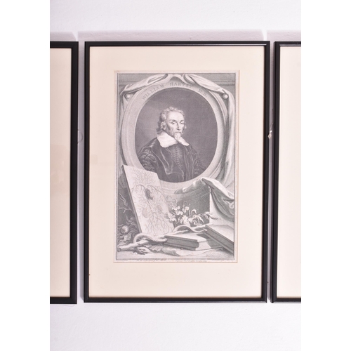 402 - Jacobus Houbraken after various artists - three 18th century portrait steel engravings. The lot comp... 