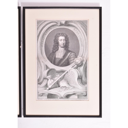 402 - Jacobus Houbraken after various artists - three 18th century portrait steel engravings. The lot comp... 