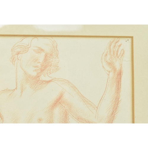 424 - Gilbert Ledward -  a sanguine chalk on paper drawing of a nude woman. Signed and dated 1939 (lower r... 