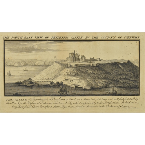 433 - Topographical views - Sam & Nath Buck - Two early 18th century circa 1734 etching on paper views of ... 