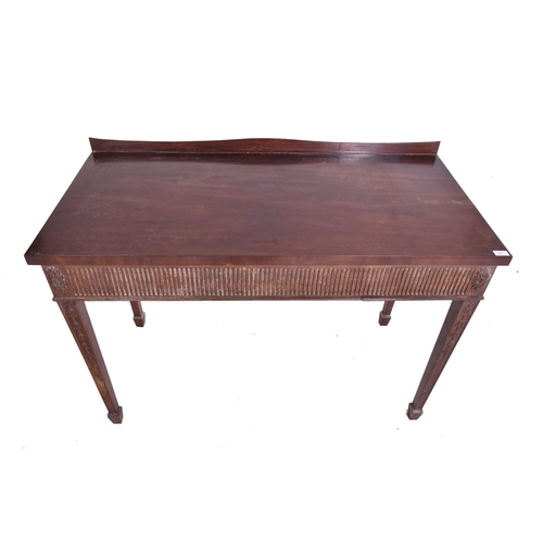 449 - An Adams Revival 19th century mahogany serving table. The table having a gallery back over a rectang... 