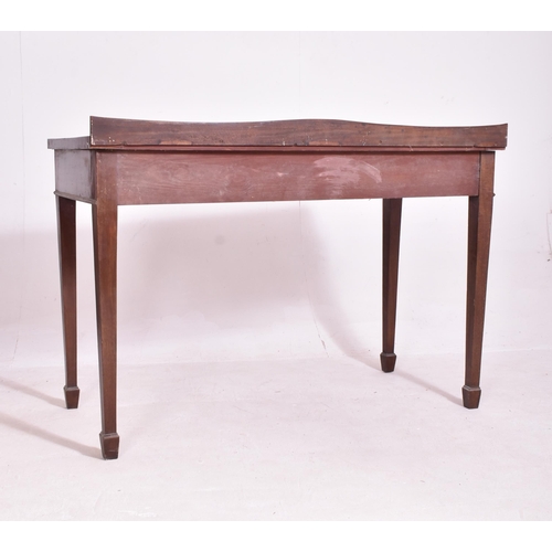 449 - An Adams Revival 19th century mahogany serving table. The table having a gallery back over a rectang... 