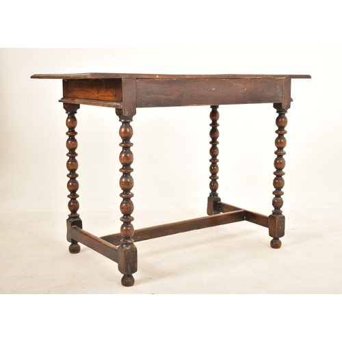 508 - A Victorian 19th century carved mahogany low writing table. The lowboy having a rectangular flared t... 