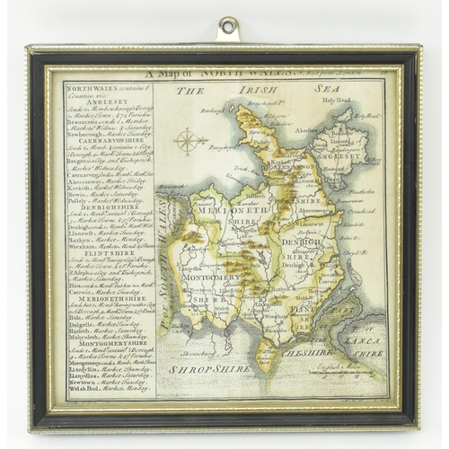 512 - Thomas Badeslade & W H Toms - 1741 & 1742 - Two 18th century hand painted copper plate maps of North... 