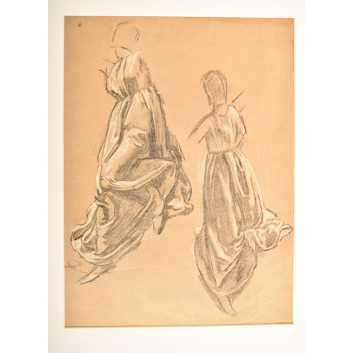 519 - Attributed to Giorgio Matteo Aicardi (Italian, 1891-1984) - Two 20th century pencil & chalk on wove ... 