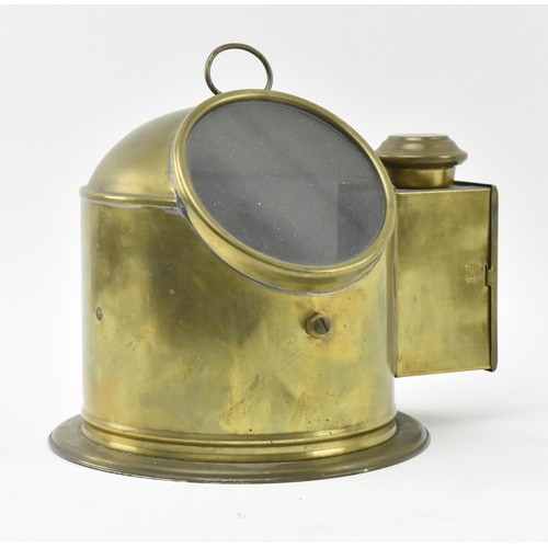 526 - Maritime interest - A 20th century brass cased ' Sirius ' ship / boat binnacle with enclosed gimbal ... 