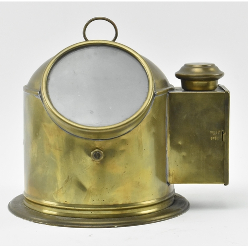 526 - Maritime interest - A 20th century brass cased ' Sirius ' ship / boat binnacle with enclosed gimbal ... 