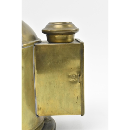 526 - Maritime interest - A 20th century brass cased ' Sirius ' ship / boat binnacle with enclosed gimbal ... 