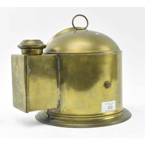 526 - Maritime interest - A 20th century brass cased ' Sirius ' ship / boat binnacle with enclosed gimbal ... 