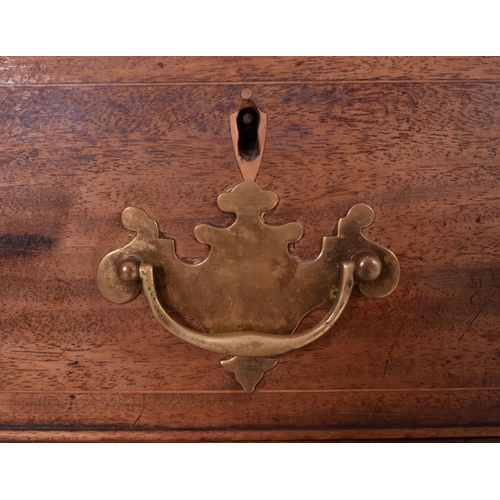 534 - A George III 18th century mahogany bow front chest of drawers. The chest having a straight top over ... 