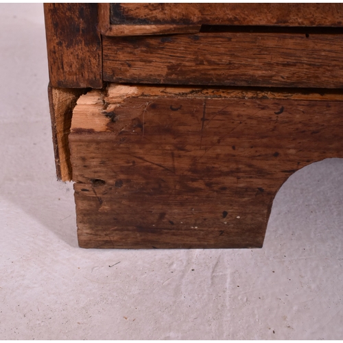 534 - A George III 18th century mahogany bow front chest of drawers. The chest having a straight top over ... 