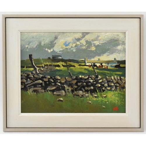 550 - Robert Dawson (British, 1926-1997) - ' Cesarea ' - An original 20th century oil on board landscape p... 