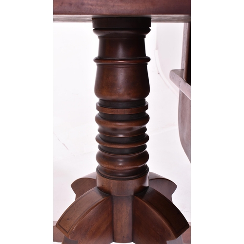 554 - A George III early 19th century mahogany tilt top breakfast table. The table having a rectangular to... 