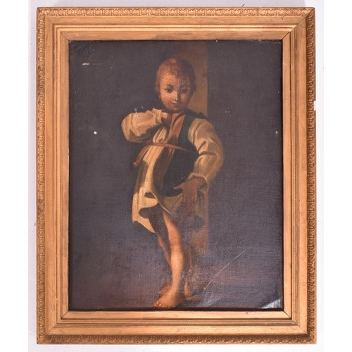 584 - After Bartolomeo Schedoni (1578-1615) - A 19th century believed oil on board study of young boy from... 