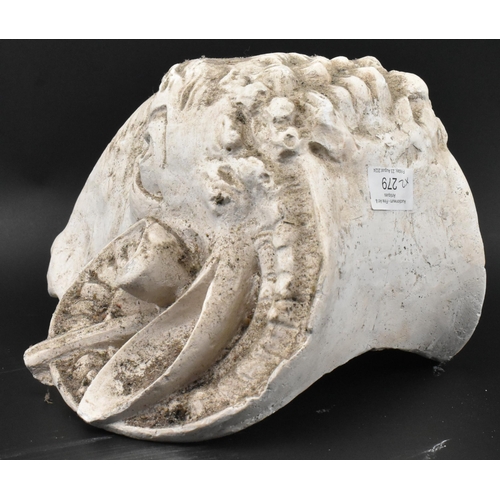 610 - A late 20th century plaster study of Neoclassical representation of a ram's head, together with orig... 